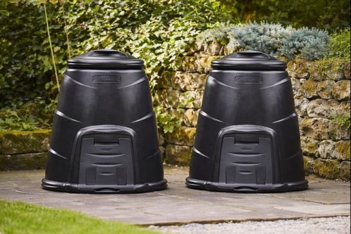 330l black garden compost bins - garden,