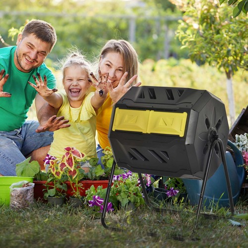Garden compost bin 160l dual - garden,