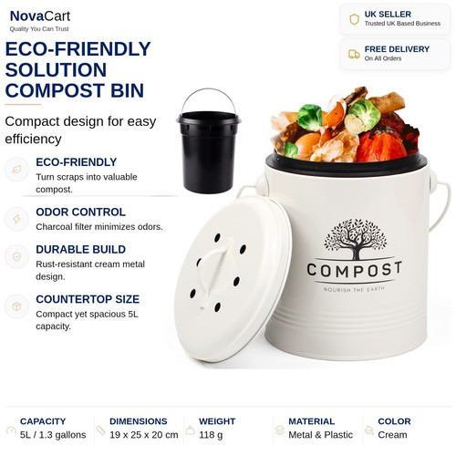Kitchen compost bin - kitchen,