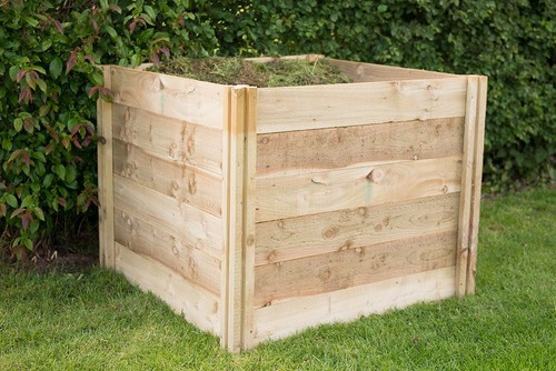 Wooden compost bin forest - compost,