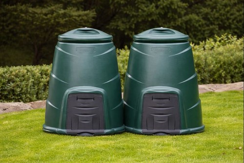 Twin 220l green garden compost - twin,