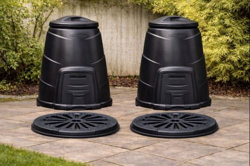 330l black garden compost bins - compost,