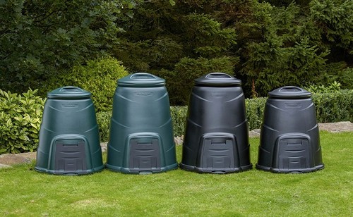 Plastic compost bin - compost, green